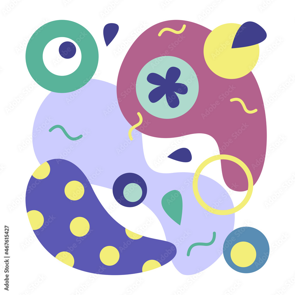 abstract flowing shapes in pastel colors