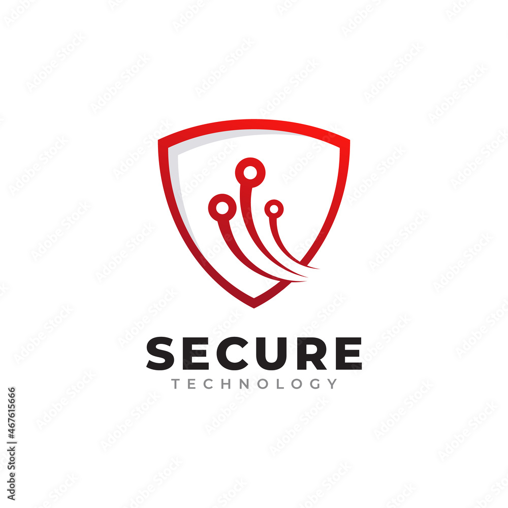 Shield Technology Icon. Secure Tech Logo Design Template Element Shield Technology Icon. Secure Tech Logo Design Template Element