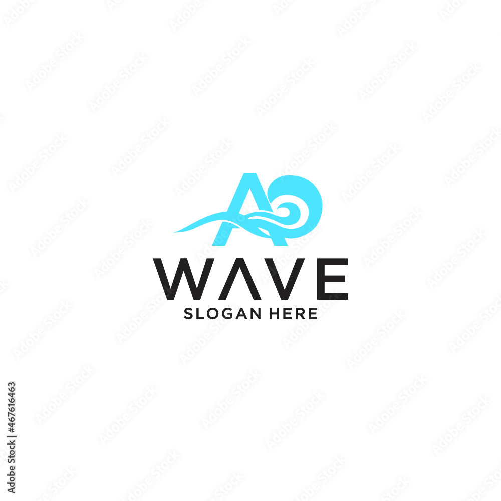 a wave logo design template