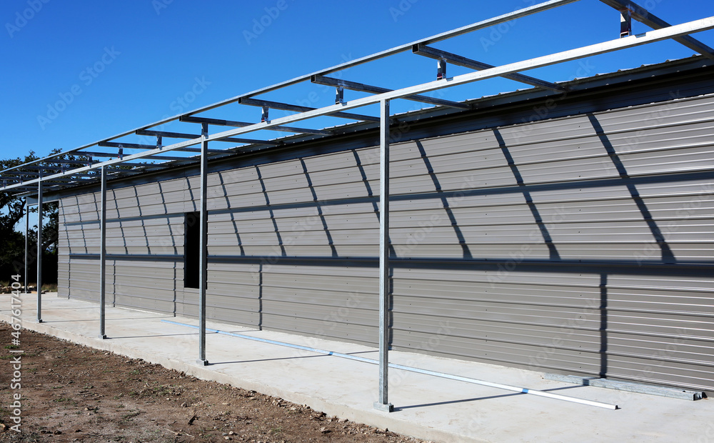 Metal building constructions. Barndominimum, popular still homes in Texas