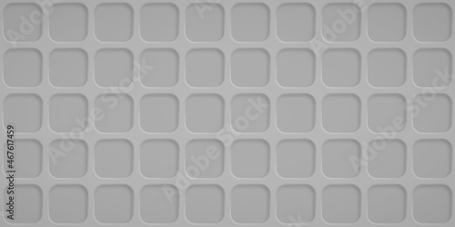Abstract background with squares holes in gray colors
