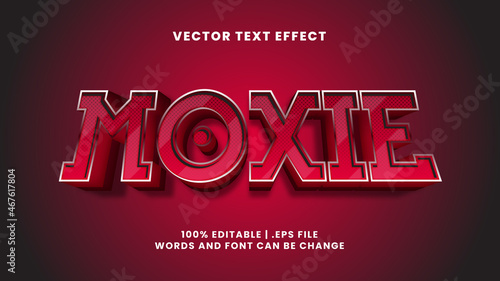 Moxie 3d editable text effect in modern and shiny text style