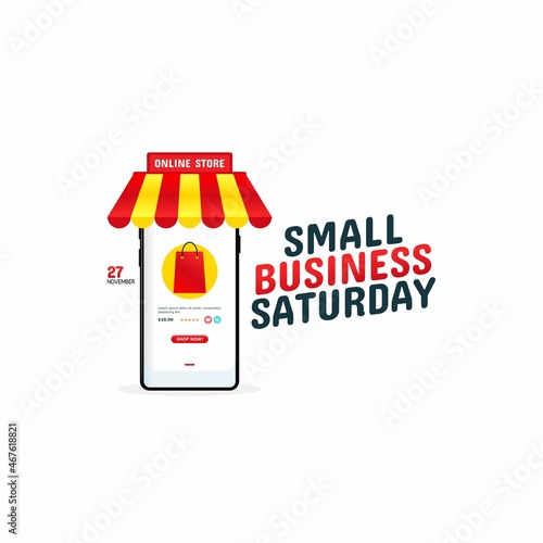 vector graphic of small business saturday good for small business saturday celebration. flat design. flyer design.flat illustration.