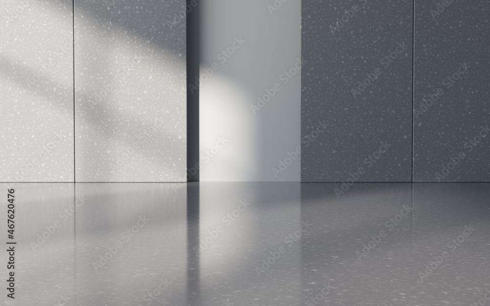 Shadow in the empty room, 3d rendering. Shadow in the empty room, 3d rendering.