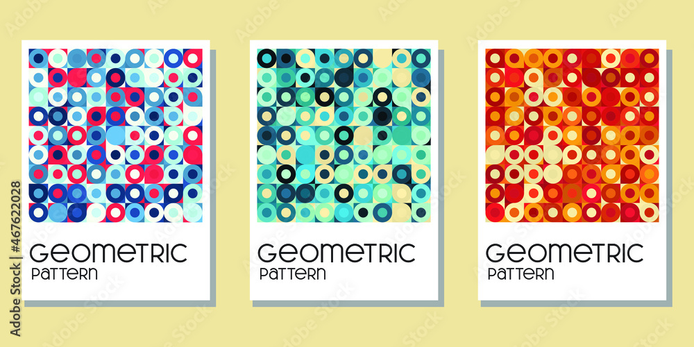 abstract geometric background for book cover, wall decor, calendar, and tote bag 