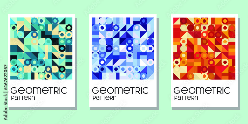 abstract geometric background for book cover, wall decor, calendar, and tote bag 