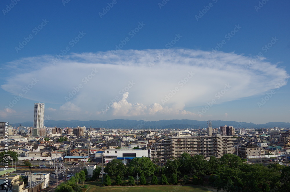 2020年8月31日奈良県南部に現れたかなとこ雲