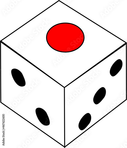 1が出たサイコロのイメージ
