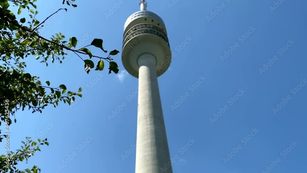 Munich, Germany. The Olympiaturm has an overall height of 291 m and a weight of 52,500 tonnes. At a height of 190 m there is an observation platform . HD Munich, Germany. The Olympiaturm has an overall height of 291 m and a weight of 52,500 tonnes. At a height of 190 m there is an observation platform . HD
