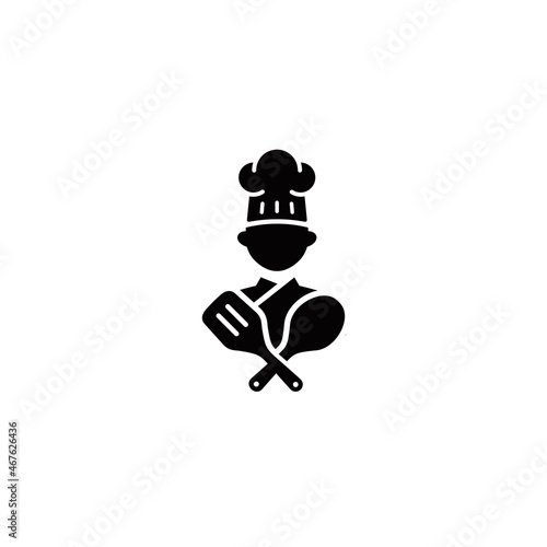 Chef simple flat icon vector illustration