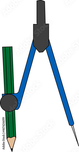 コンパスの可愛いイラスト素材
