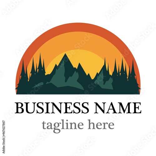 Mountain adventure logo