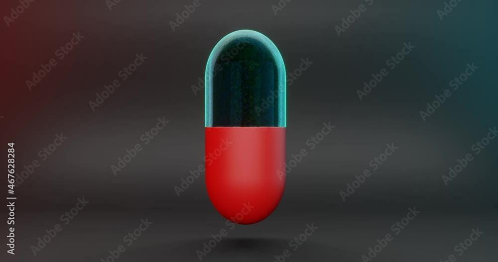 animation of rotating colored pills with medicine inside with illuminated background animation of rotating colored pills with medicine inside with illuminated background