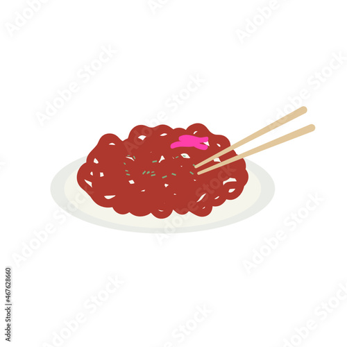 お皿に載った焼きそば