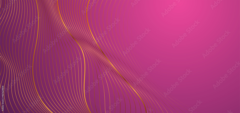 Golden curved wavy lines abstract luxury background. Vector design Golden curved wavy lines abstract luxury background. Vector design