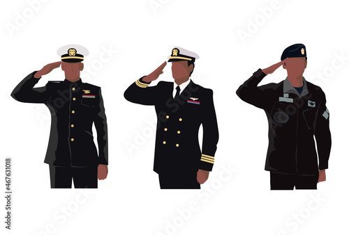 army soldier saluting vector illustration