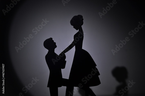 Siluetas romance amor