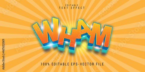 editable 3d wham 3d text effect.logo text