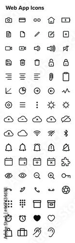 Web App Outlined Icons