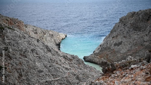Seitan Limania Agiou Stefanou, beach on Crete, Greece photo