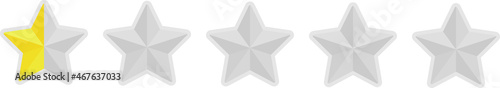 星0.5のベクターアイコン（5段階中）