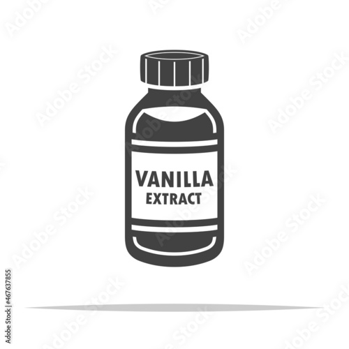 Vanilla extract icon transparent vector isolated