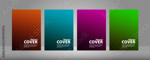 Cover А4, gradient on a black background. Vector collection of colorful gradien modern abstract banners on black background, lux background. . Rainbow Gradient Set. Color Background. Mash gradient. 