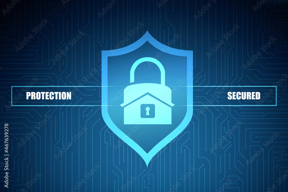 2D rendering home protection lock
2D rendering home protection lock