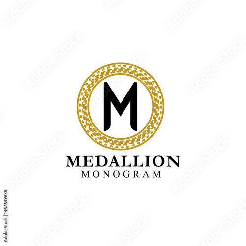 Initial Letter Vector Logo design with ancient greek circle border frame Free Download Initial Letter Vector Logo design with ancient greek circle border frame - GFXLoad