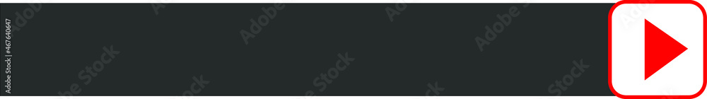 Live video streaming rectangular shape. Stream player interface vector template