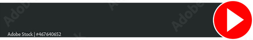 Live video streaming rectangular shape. Stream player interface vector template