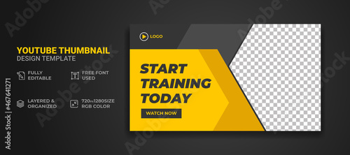 Youtube thumbnail and web banner template