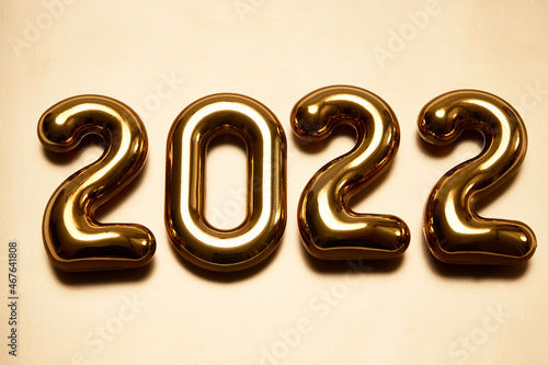 Happy New Year 2022 text number background