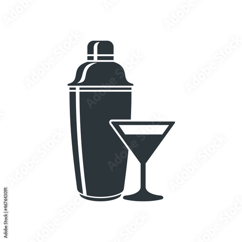 shaker and glass bar