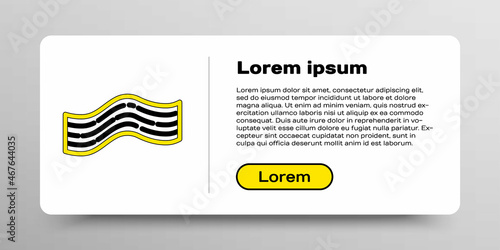 Line Bacon stripe icon isolated on white background. Colorful outline concept. Vector