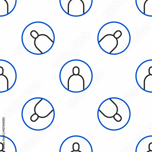 Line Create account screen icon isolated seamless pattern on white background. Colorful outline concept. Vector