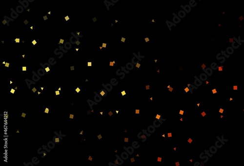 Dark Orange vector pattern in polygonal style with circles.