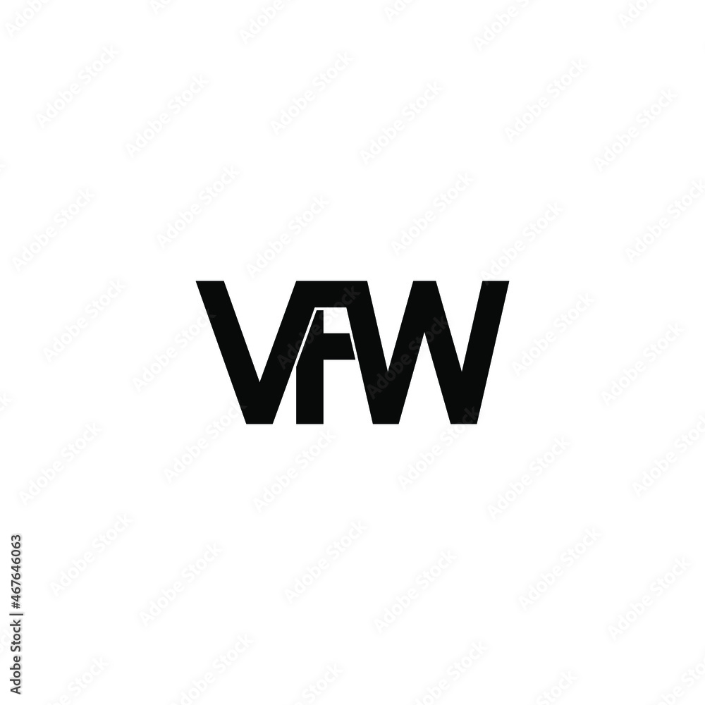 vfw initial letter monogram logo design vfw initial letter monogram logo design