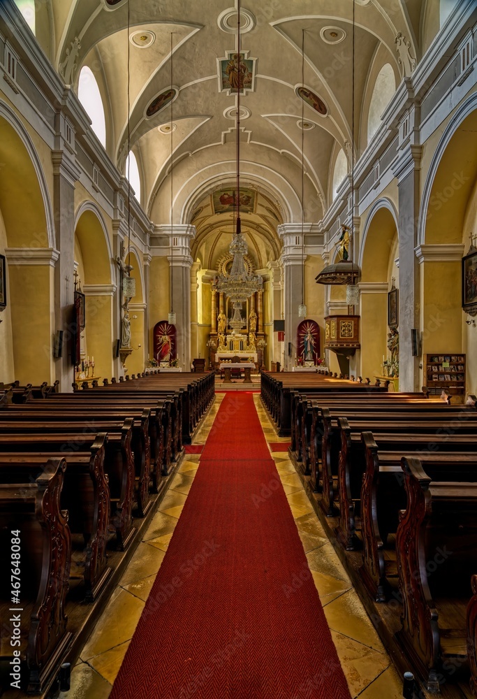 Fototapeta premium Interior of Church in Falkenstein Lower Austria