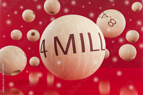 Christmas lottery balls 3D illustration