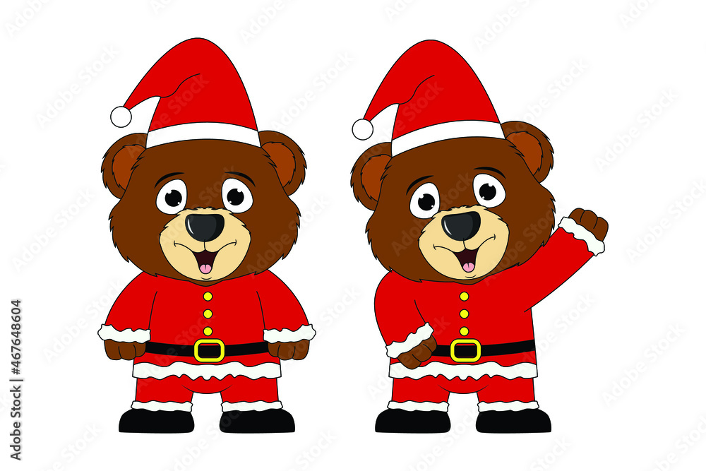 cute bear cartoon in christmas cute bear cartoon in christmas