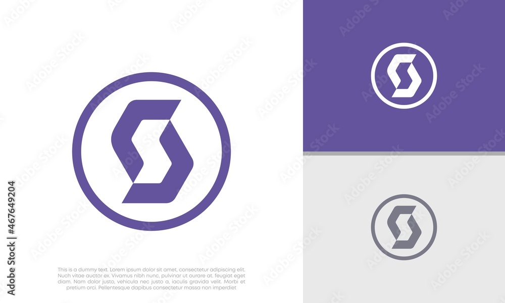 Initials S logo design. Initial Letter Logo. Innovative high tech logo template. Initials S logo design. Initial Letter Logo. Innovative high tech logo template.