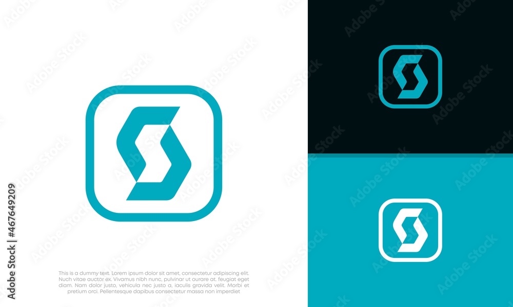 Initials S logo design. Initial Letter Logo. Innovative high tech logo template. Initials S logo design. Initial Letter Logo. Innovative high tech logo template.