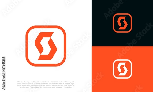 Initials S logo design. Initial Letter Logo. Innovative high tech logo template.