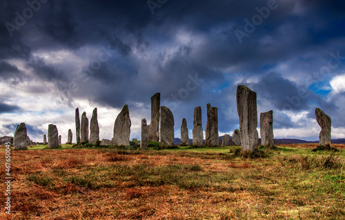 Calanais or Callanish Standing Stones  Lewis and Harris  Outer Hebrides  Scotland