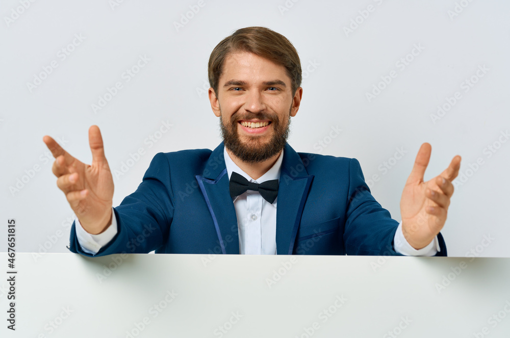 businessmen in suit white mocap poster discount advertising White background businessmen in suit white mocap poster discount advertising White background