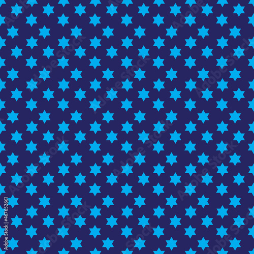 Blue Jewish holidays, Bar Mitzvah, Bat mitzvah, wedding background, Light Blue star of David seamless pattern on Blue background