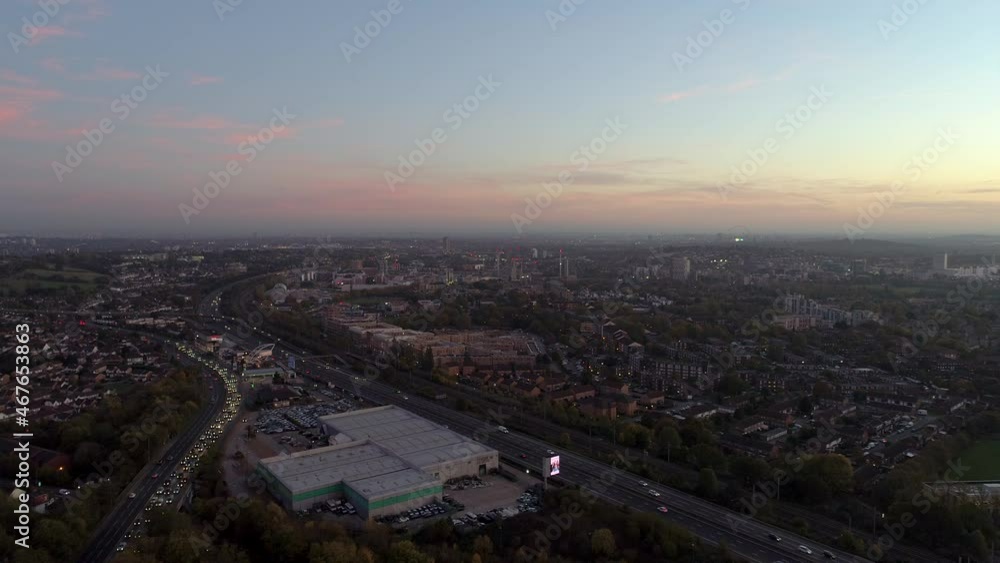 Aerials North London Near Wembley Stadium, London, England, Suburban