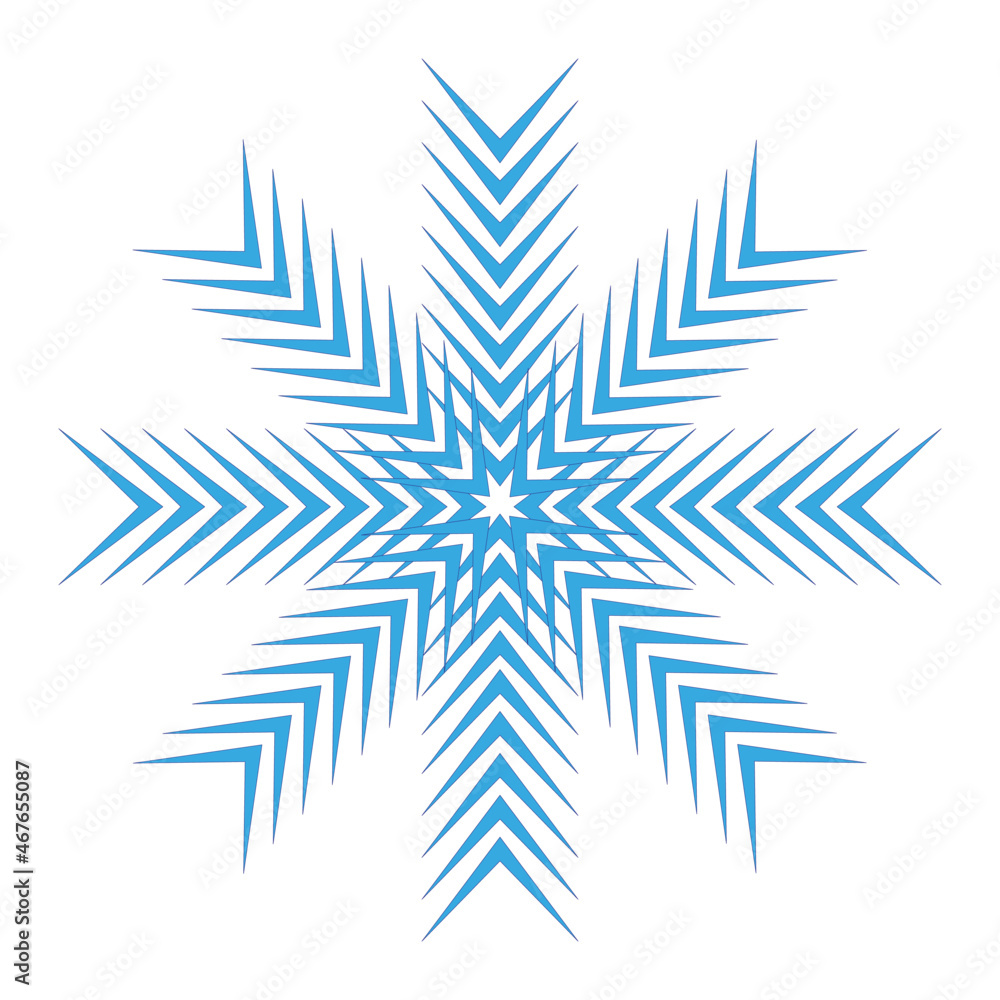 Winter blue snowflake, vector illustration Winter blue snowflake, vector illustration