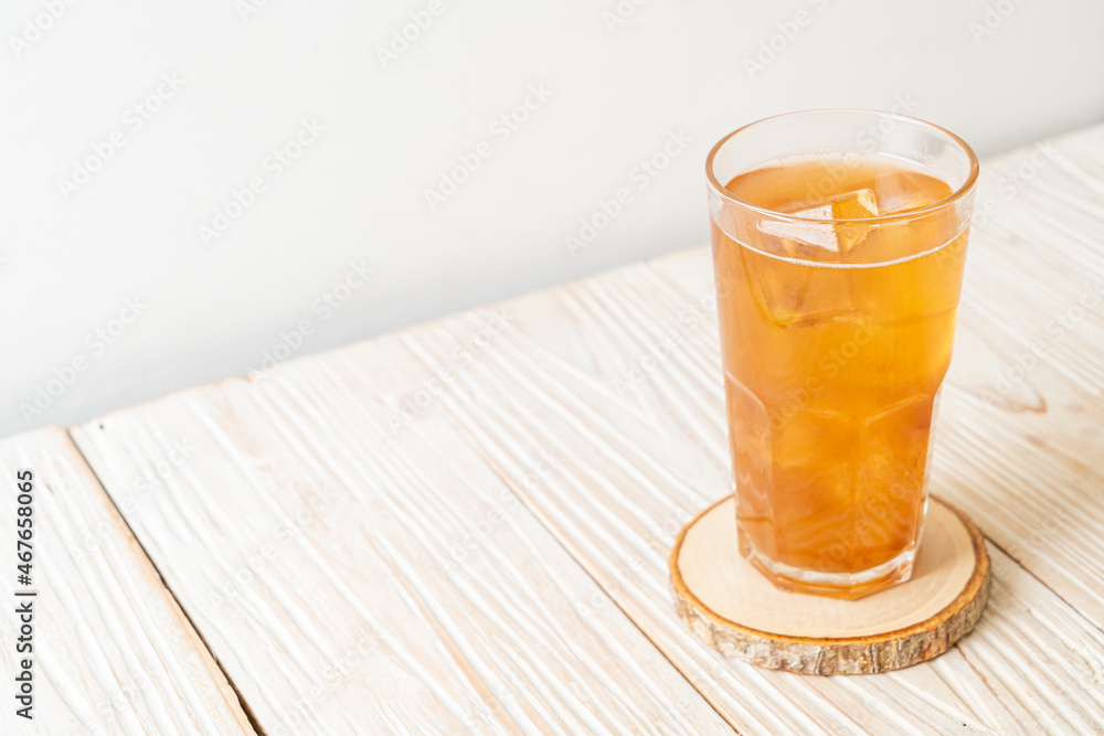 Delicious sweet drink tamarind juice and ice cube Delicious sweet drink tamarind juice and ice cube